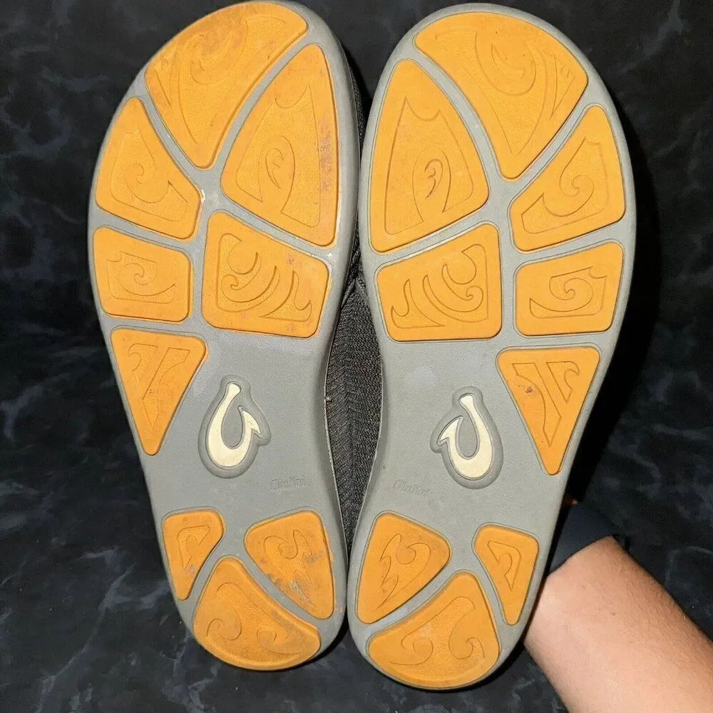 Olukai Nohea Mesh Slip On Grey Casual Beach Loafer Sneakers Shoes Mens Size 8